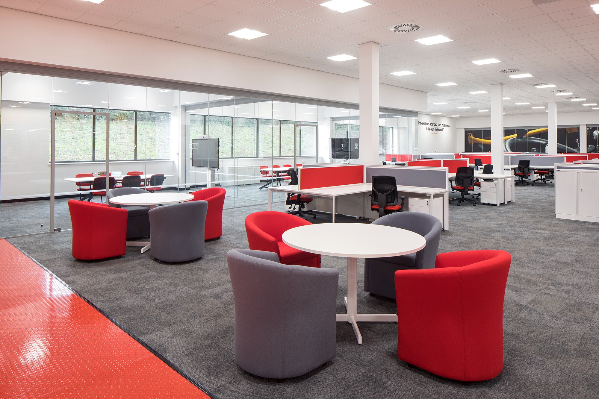 JCB office furniture fit out UK